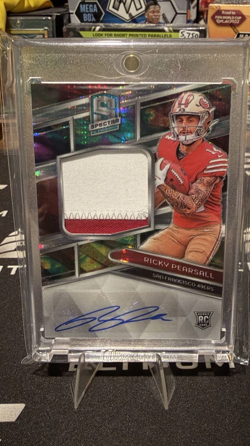 RICKY PESRSAL PATCH AUTO ROOKIE CARD SPECTRA