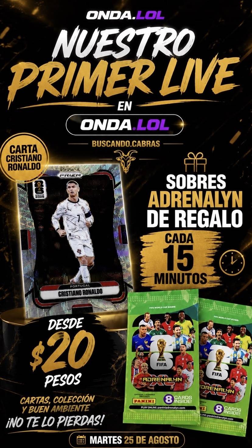 SOBRE GRATIS CADA 15 MINUTOS. CR7 DESDE $20!