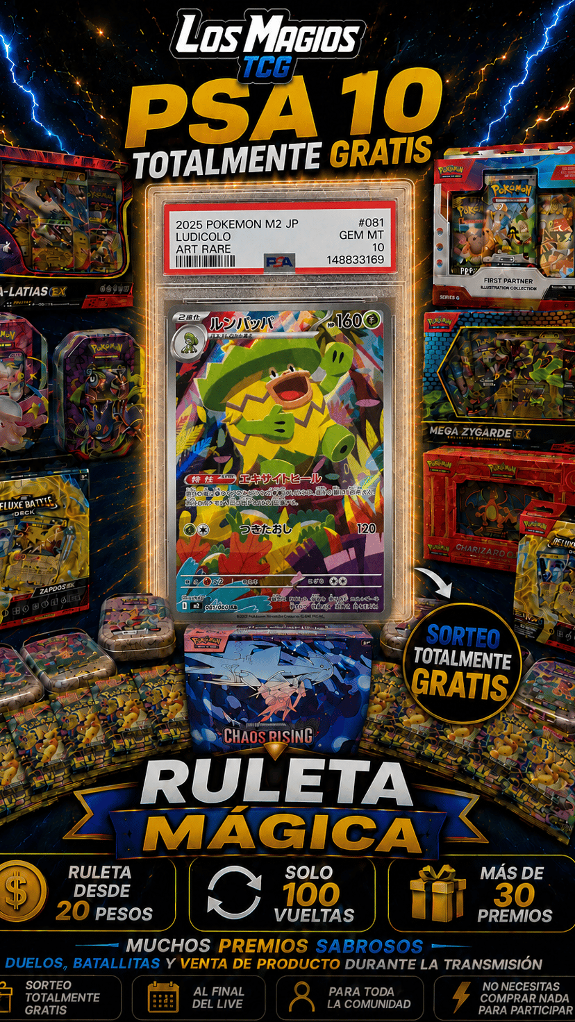 RULETA MÁGICA Y LUDICOLO PSA 10 GRATIS🔥🔥