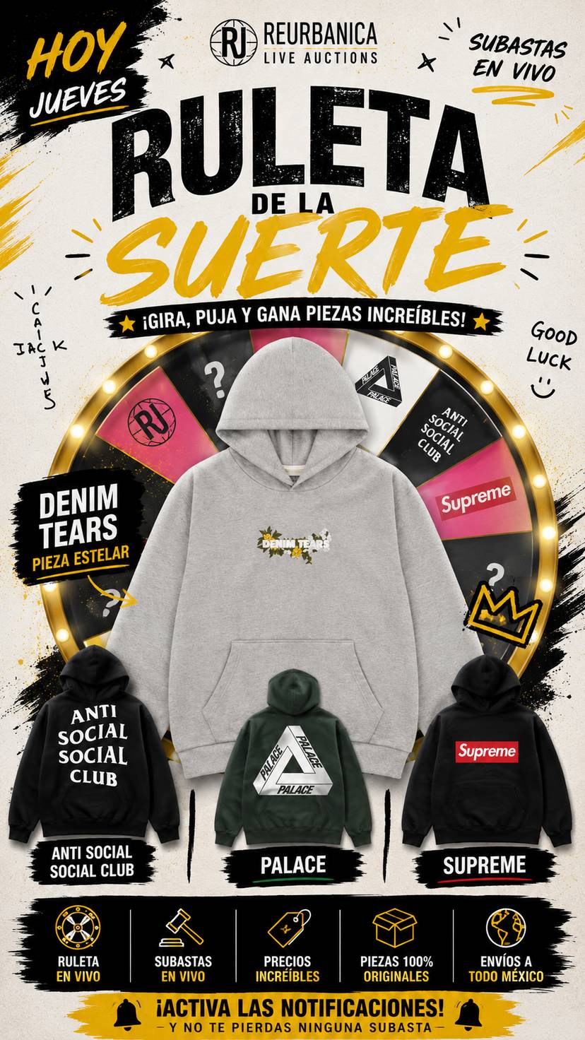 RULETA DE LA SUERTE 🔥 DENIM TEARS + SUPREME, PALACE, ANTI SOCIAL Y MÁS