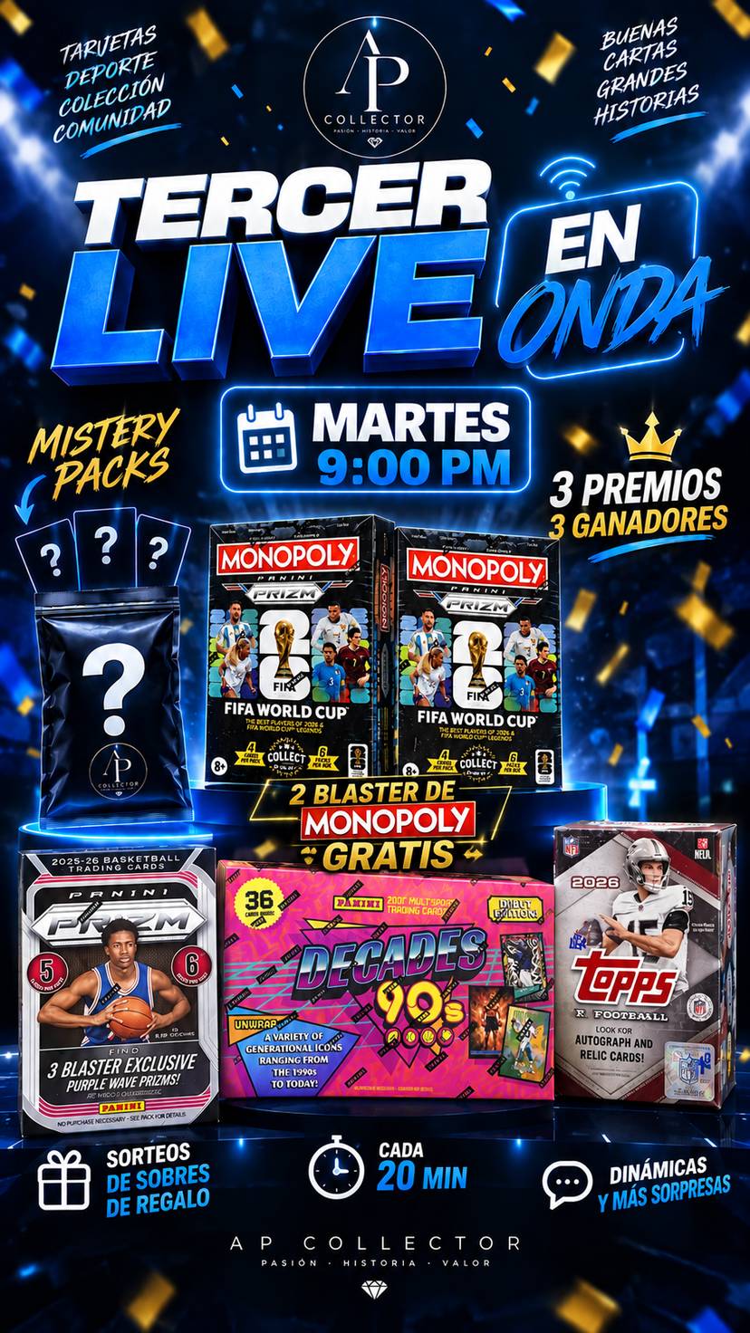 3er LIVE: cajas y sobres gratis