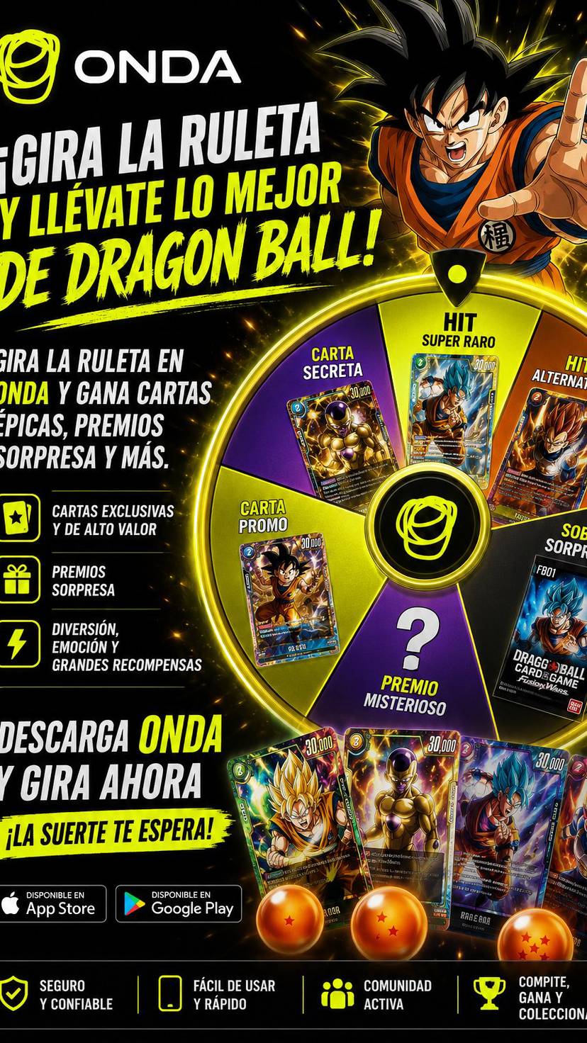 ruleta 3x150 dragón ball super 