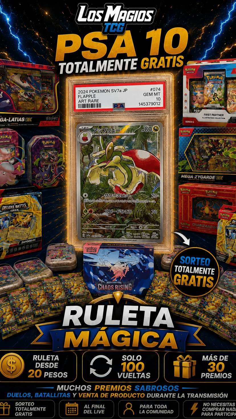 RULETA MÁGICA Y FLAPPLE PSA 10 GRATIS🔥🔥