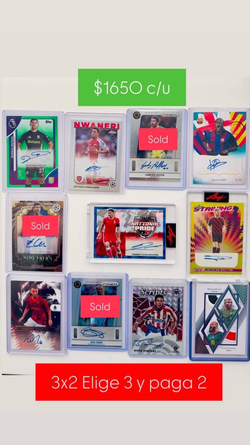 ⚽️ soccer ⚽️ singles  ⚽️ Autografos 3x2