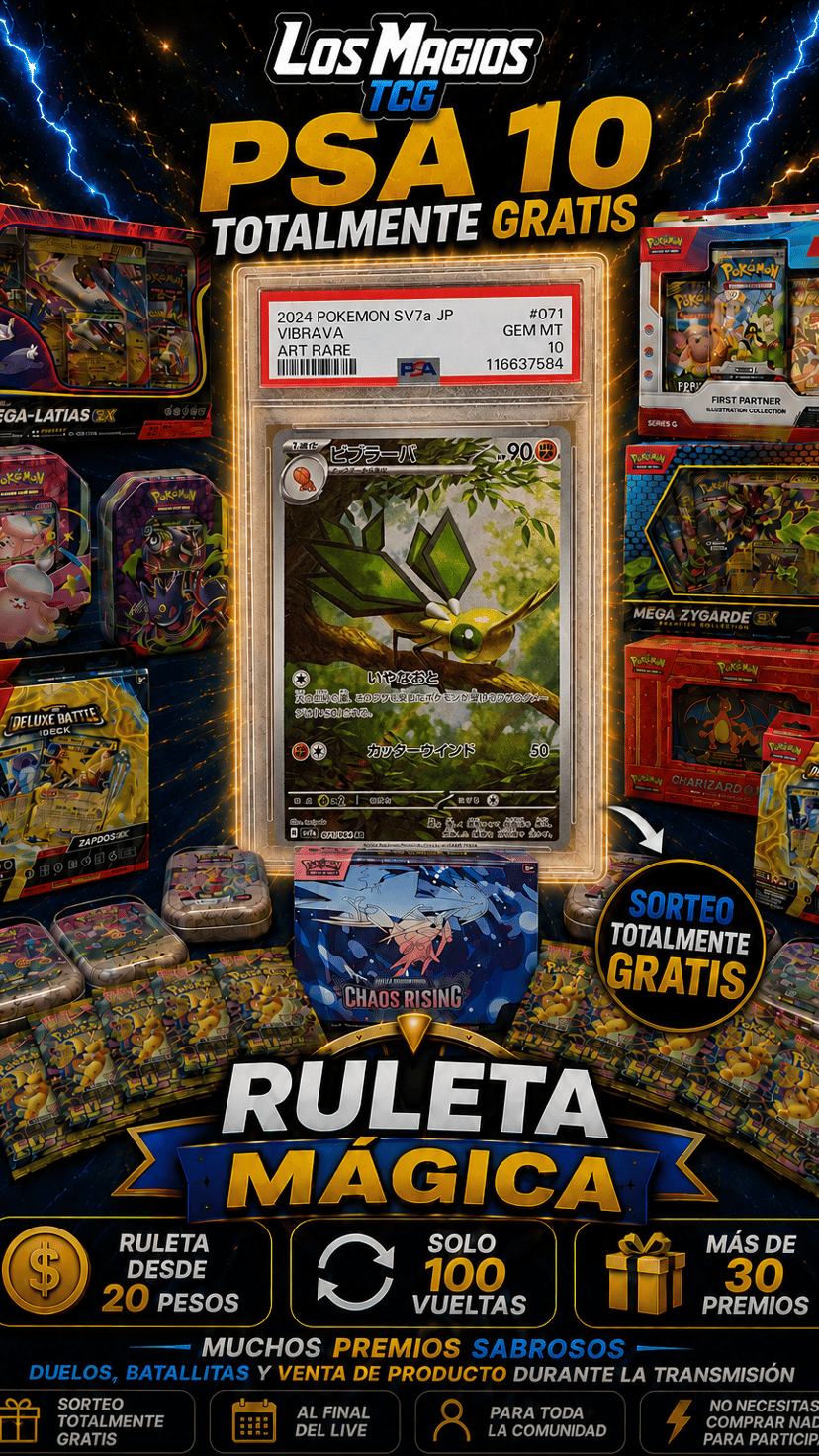 RULETA MÁGICA Y VIBRAVA PSA 10 GRATIS🔥🔥🔥