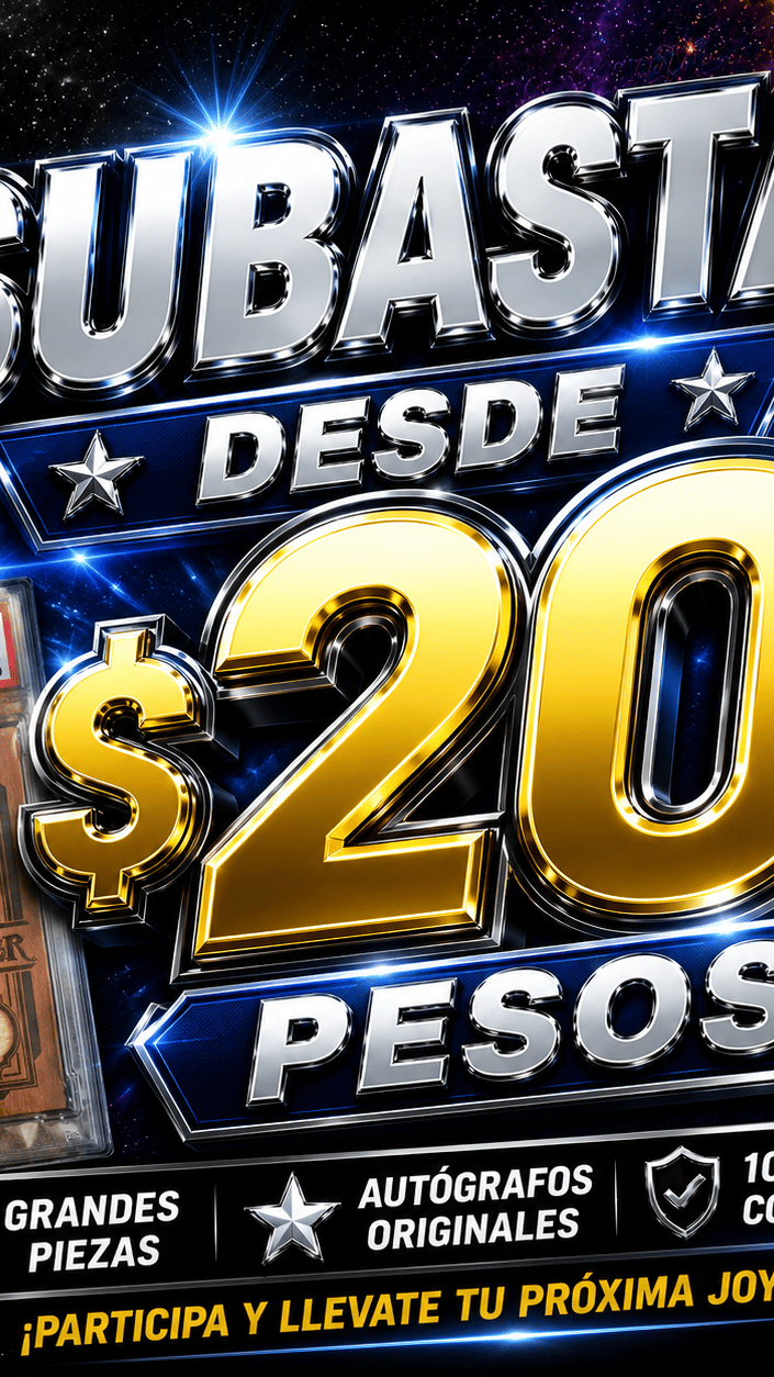 subasta desde $20 pesos sportscards