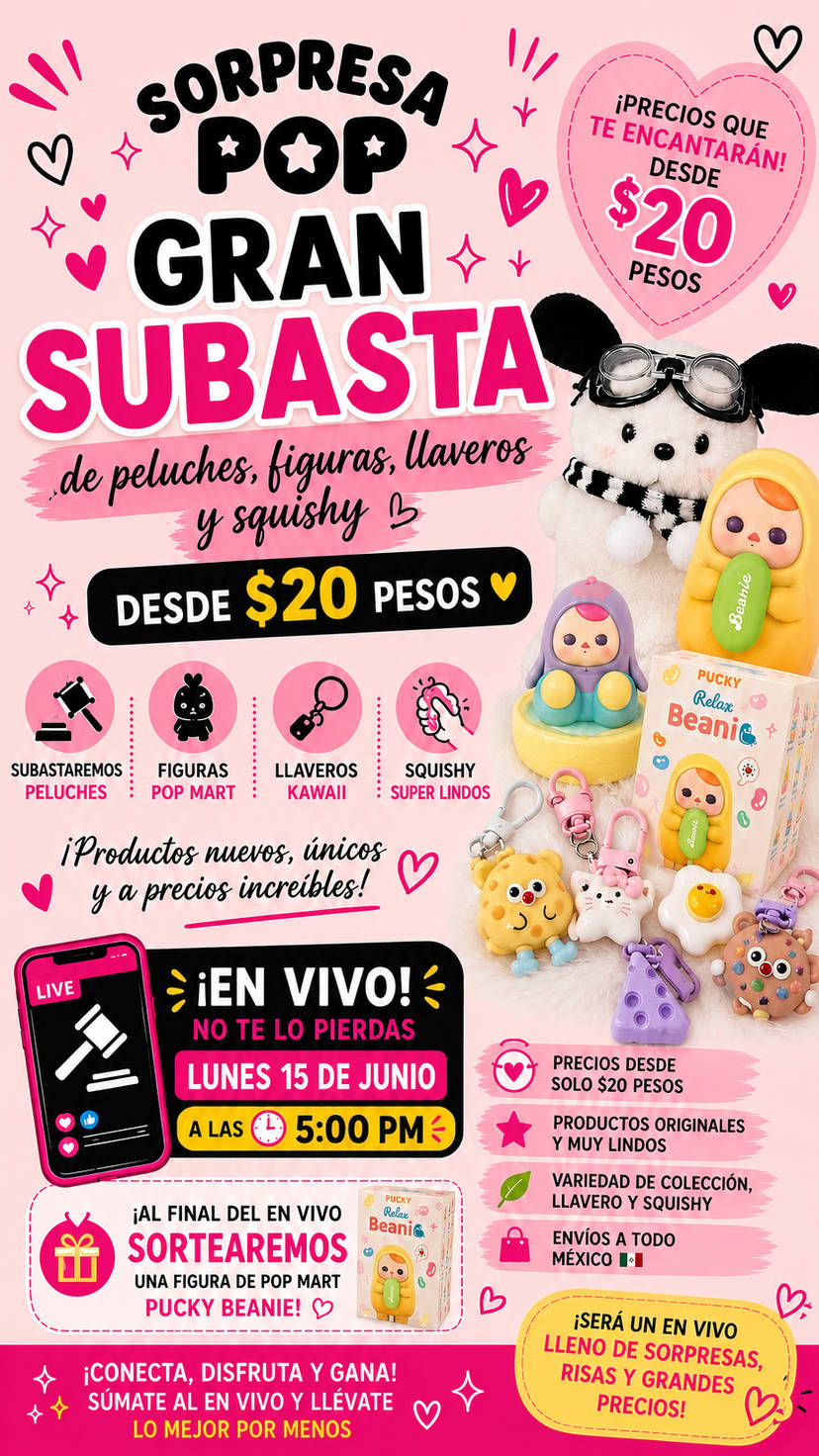Subasta Sorpresa Pop