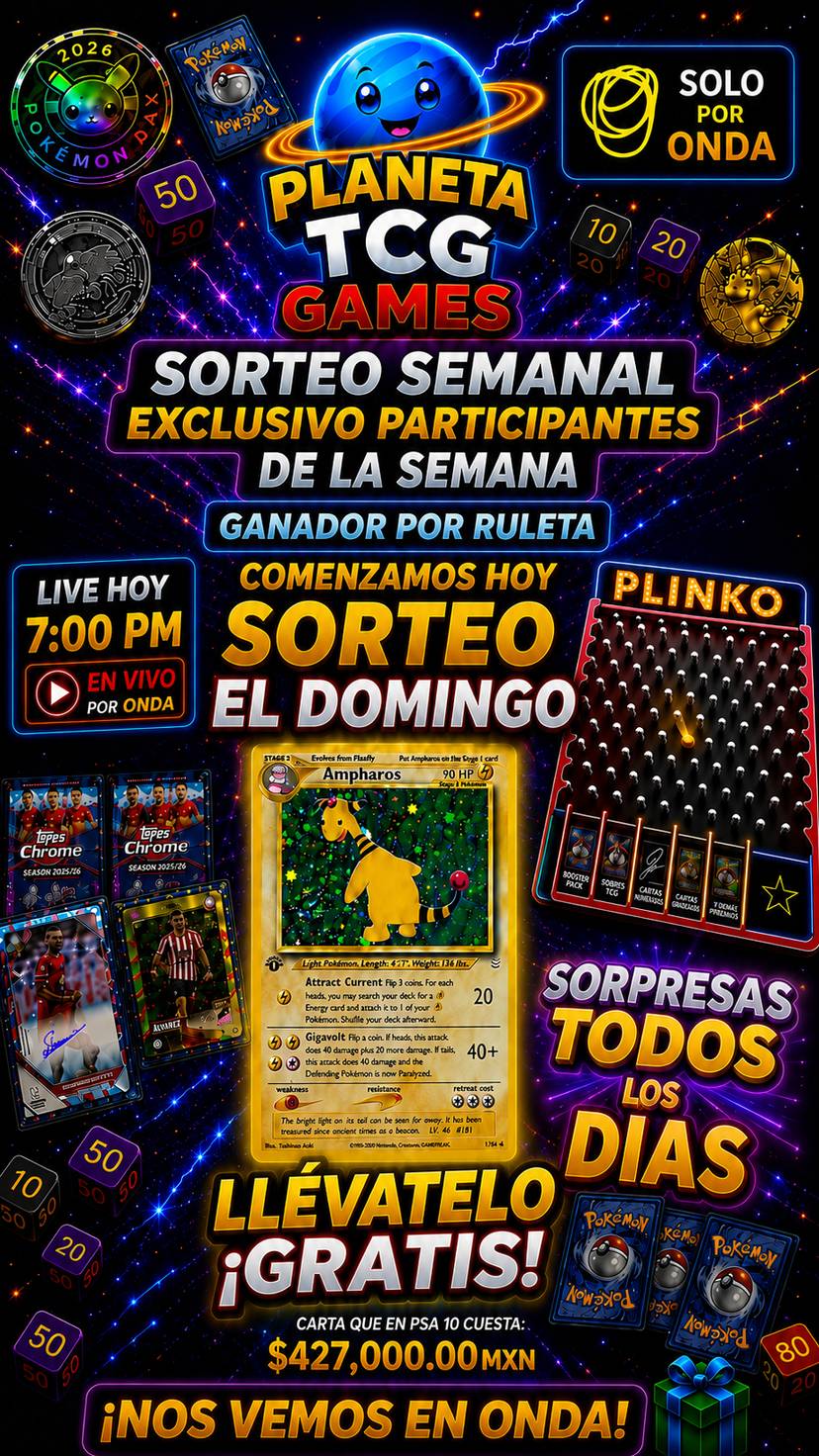 PLINKO NUEVOS PREMIOS!! Diviértete! Sorteo Semanal Carta 1era Edición!