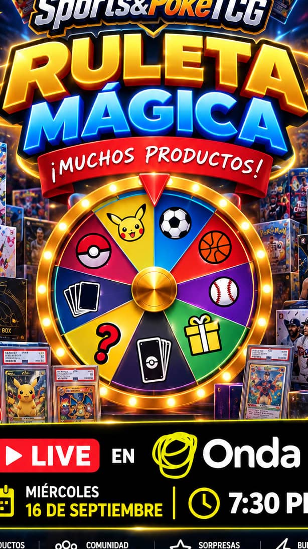 Sports&PokeTCG - ¡Entra a nuestra Ruleta Mágica llena de premios! 🔥 Los esperamos! 