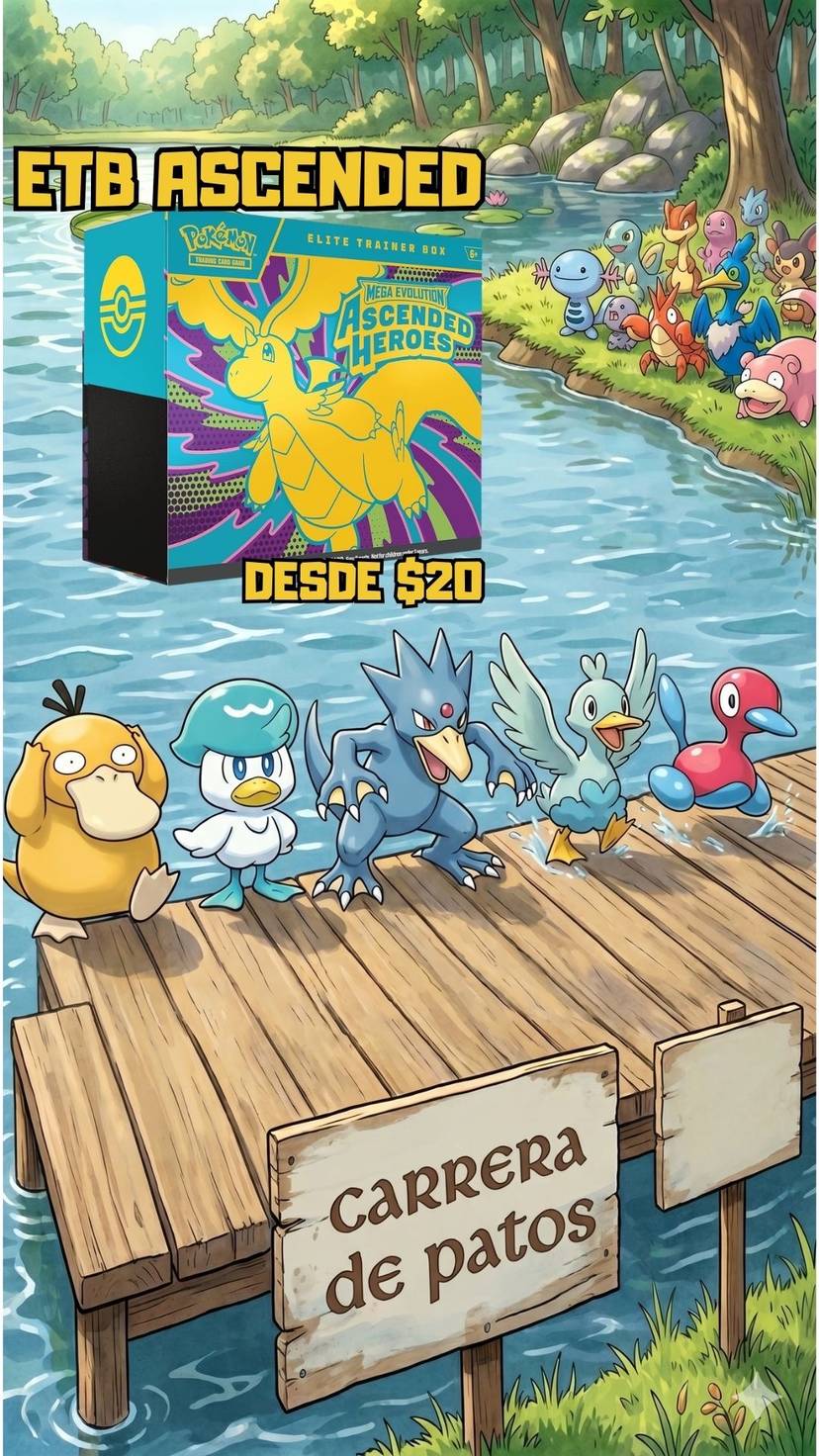 💎 ETB ASCENDED DESDE $20 💎 🦆 CARRERAS DE PATOS 🦆