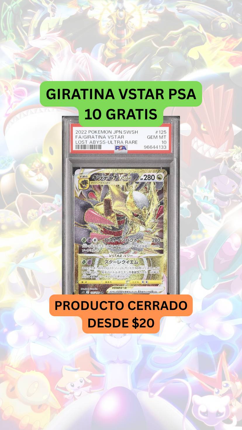 🚨PRODUCTO DESDE 20🚨GIRATINA VSTAR PSA 10 GRATIS
