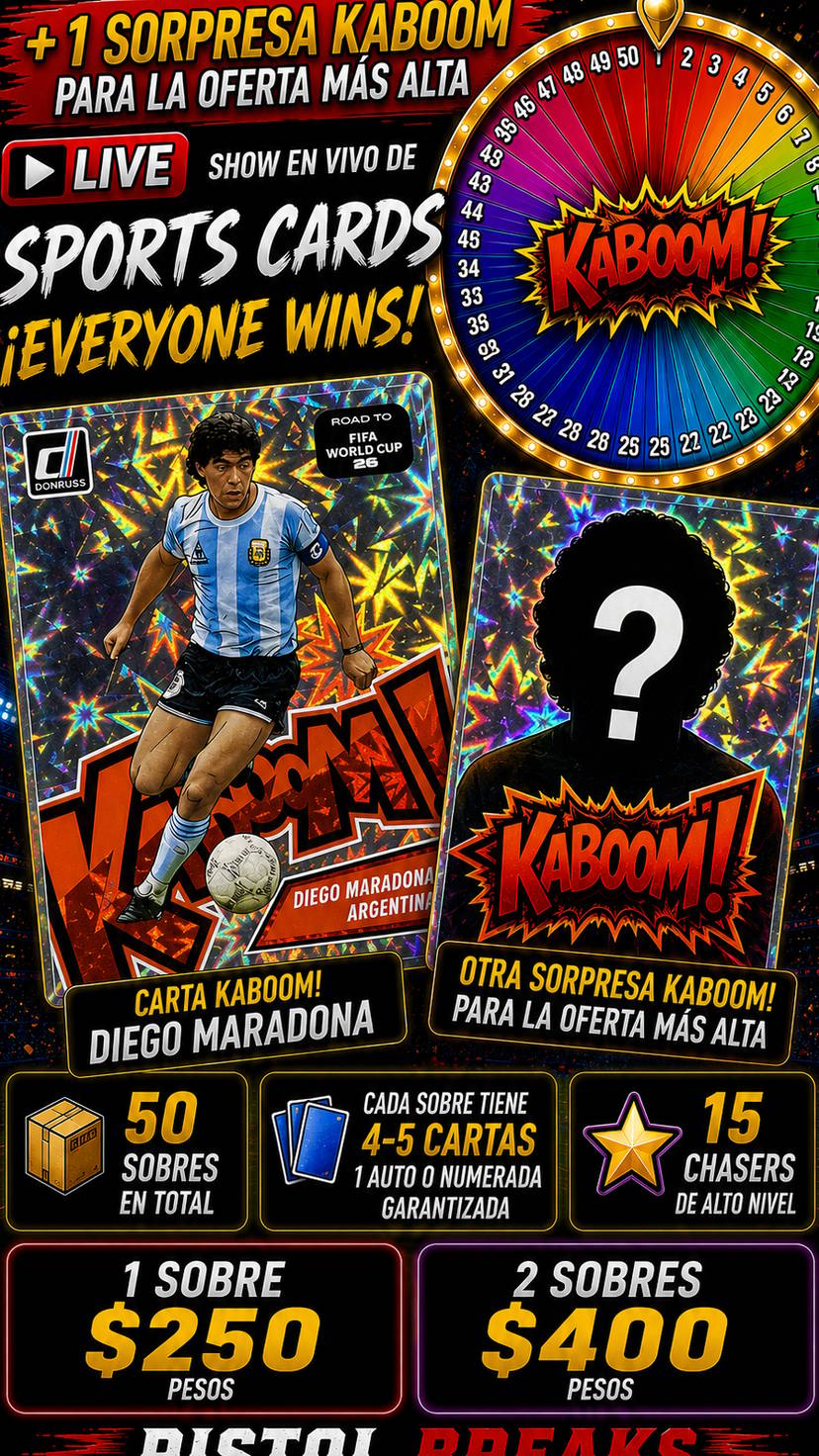     ¡50 Sobres, 15 Chasers y un KABOOM! 💥