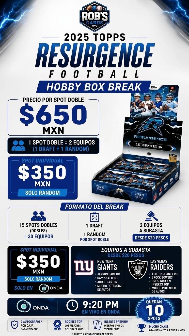 BREAK! RESURGENCE HOBBY BOX 2 AUTOS GARANTIZADOS