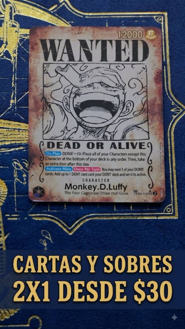 2X1🏴☠️🥇ONE PIECE TCG!!! 100%%