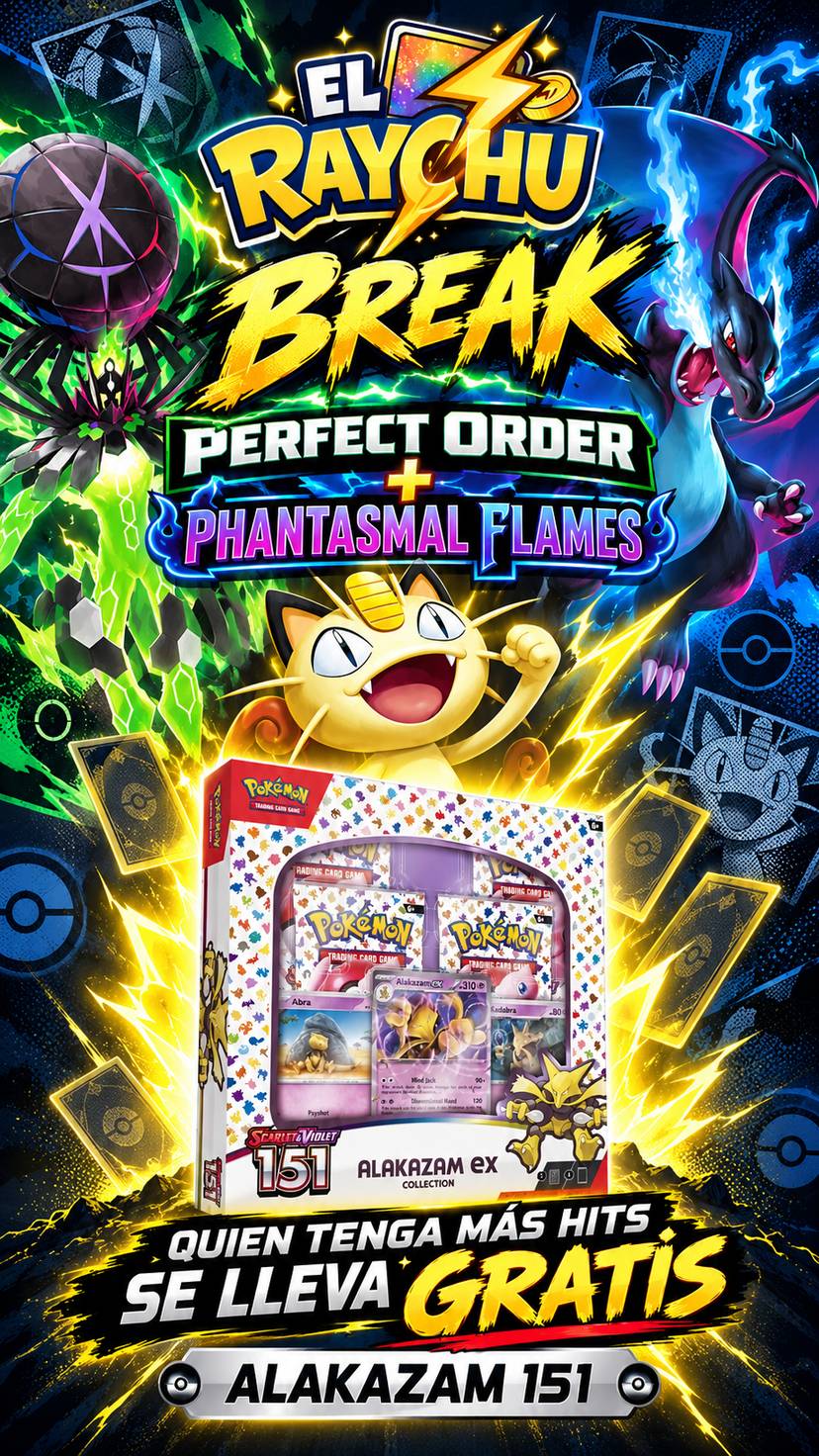 break perfect flames + Alakazam 151 GRATIS