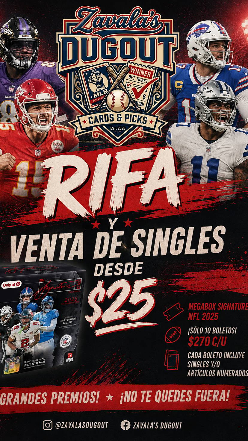 Rifa Megabox Siganture y Venta de Singles desde 25🔥🏈