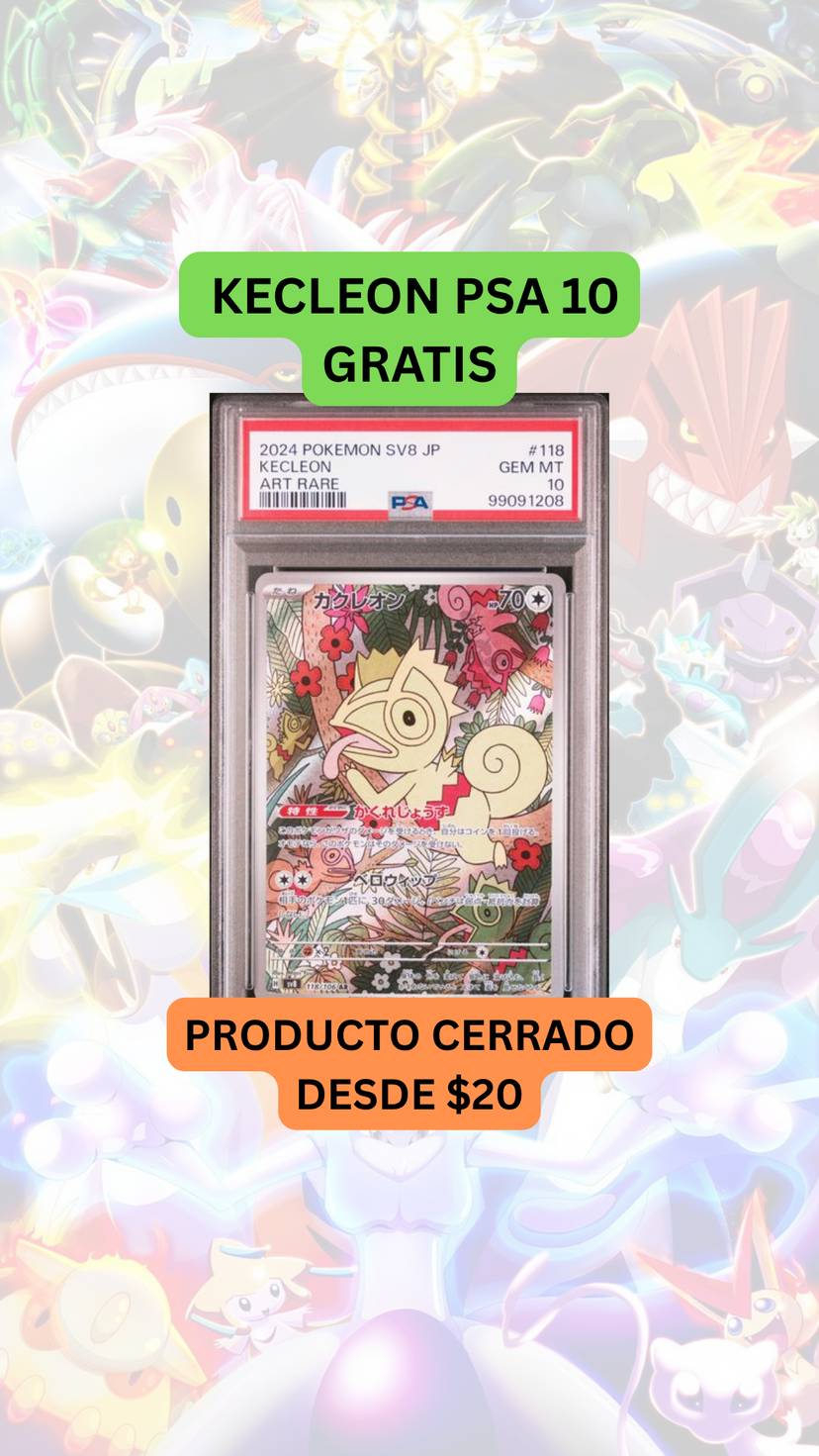 🚨PRODUCTO DESDE $20🚨KECKLEON PSA 10 GRATIS
