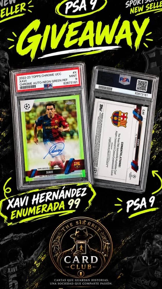 PSA 9 de Xavi Hernández Auto /99 GRATIS!!!