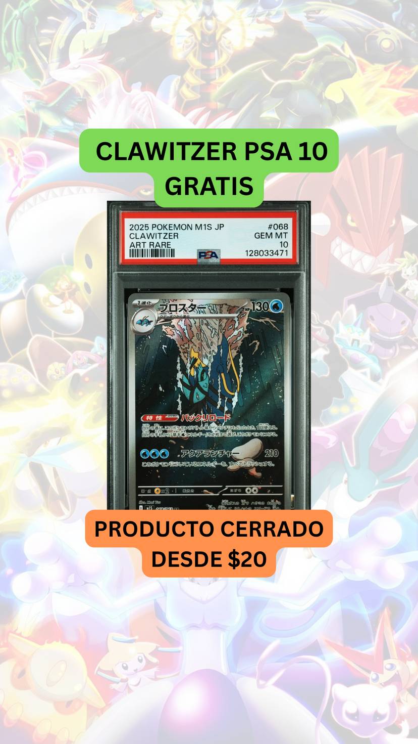 🚨PRODUCTO DESDE $20🚨CLAWITZER PSA 10 GRATIS