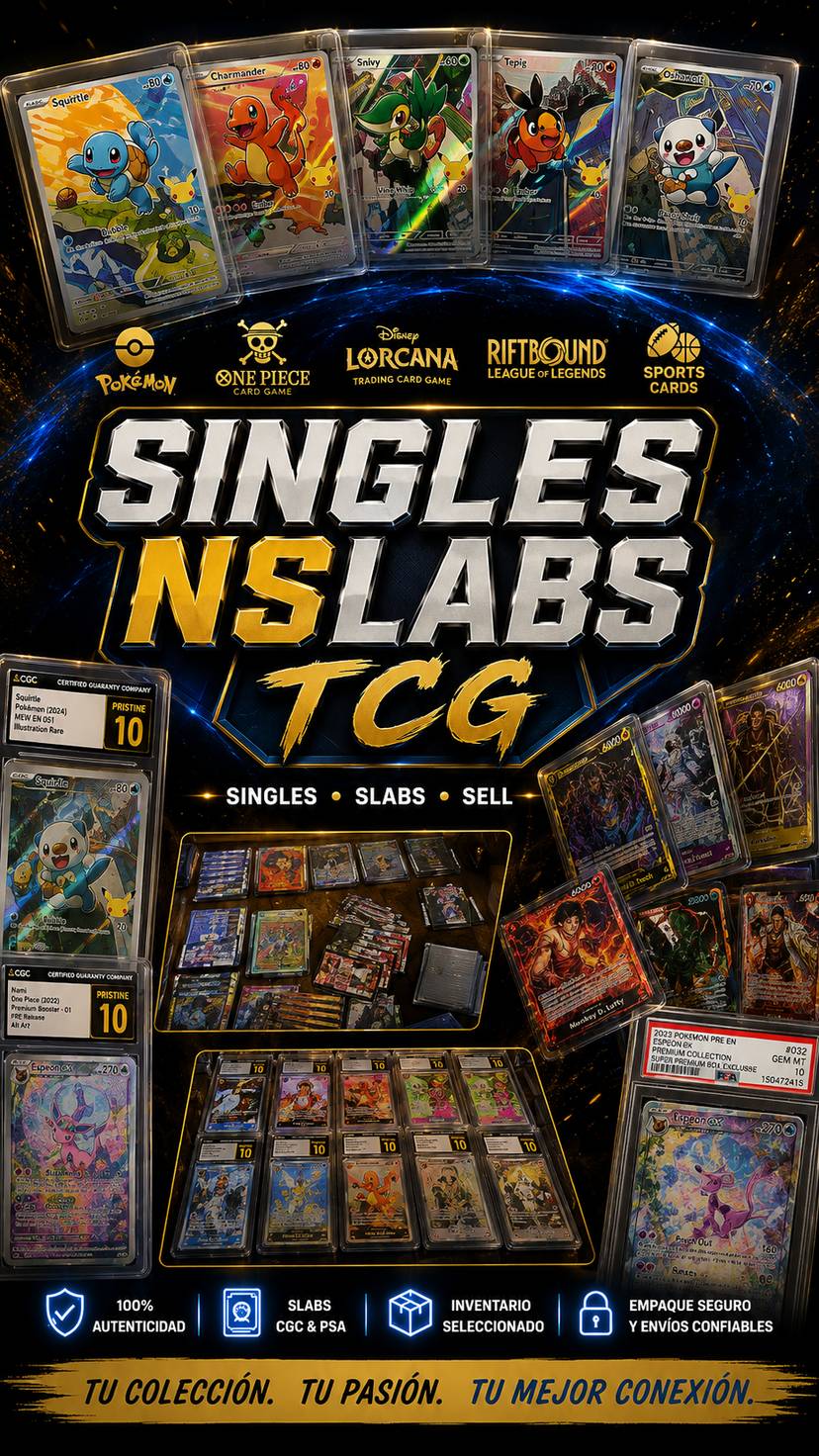 singles desde 20, claims, slabs y sobres gratis 