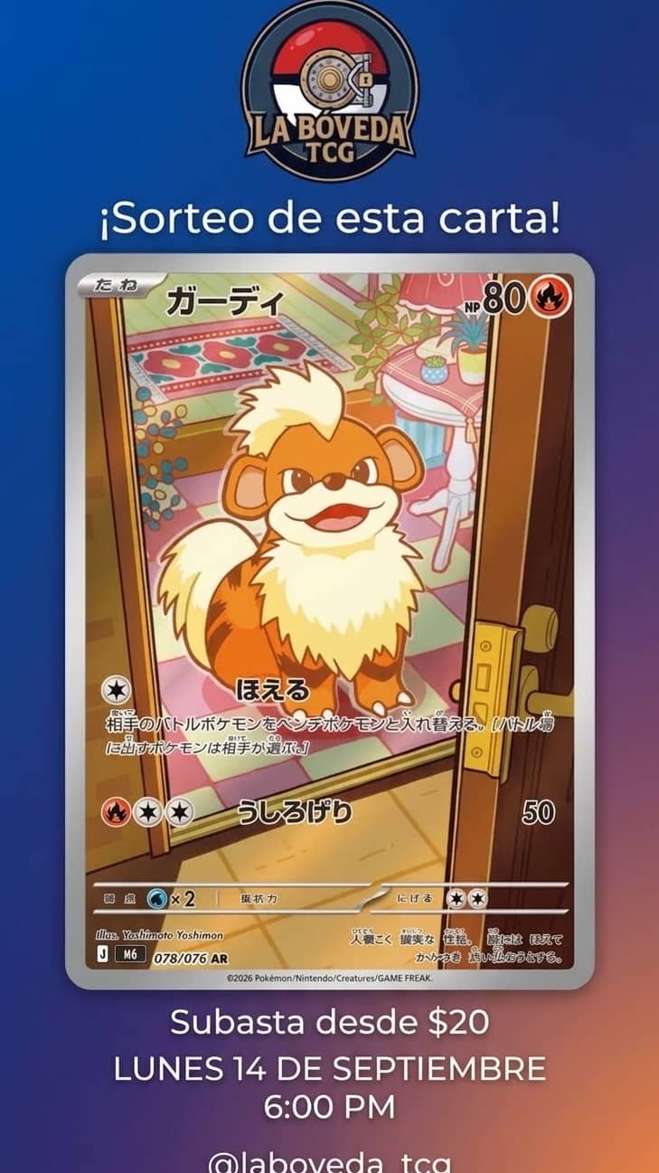 SORTEO DE GROWLITHE AR Y BATALLA DE SOBRES