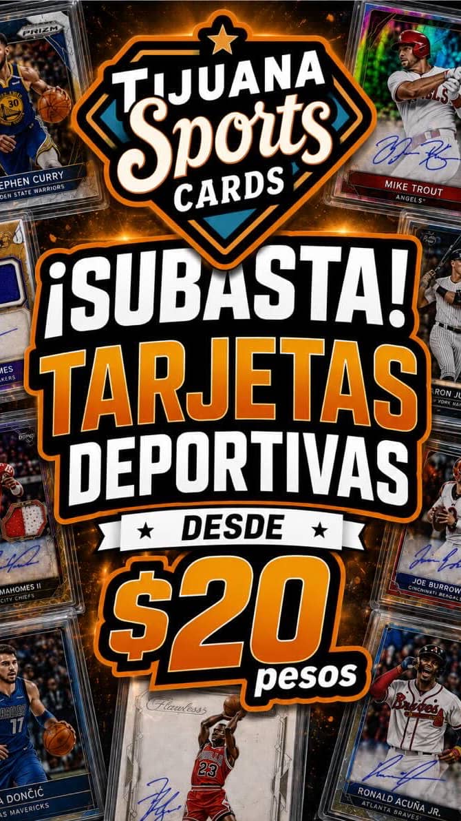 Tijuana Sports Cards presenta! subasta de tarjetas deportivas desde $20 pesos ⚾️🏈🏀⚽️🔥