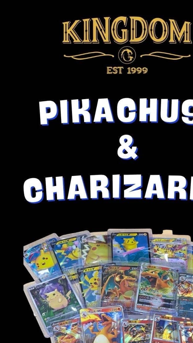 Pikachus Charizards y singles desde $30
