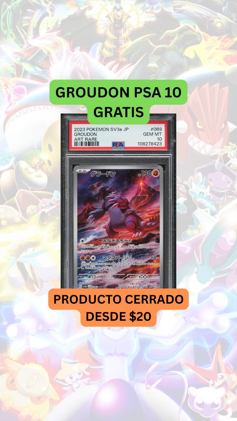 🚨PRODUCTO DESDE $20🚨GROUDON PSA 10 GRATIS🚨