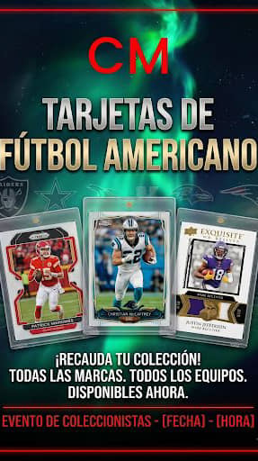 TARJETAS DE FUTBOL AMERICANO