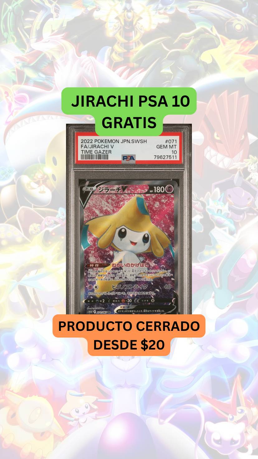 🚨PRODUCTO DESDE $20🚨JIRACHI PSA 10 GRATIS🚨