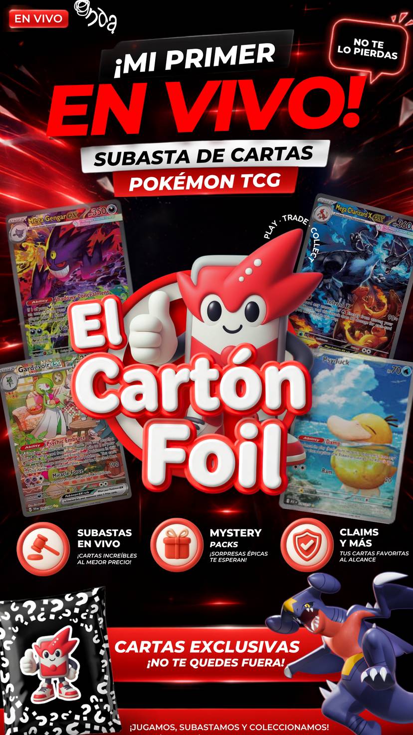     👀 ¡No te la pierdas! Primera subasta Pokémon de El Cartón Foi
