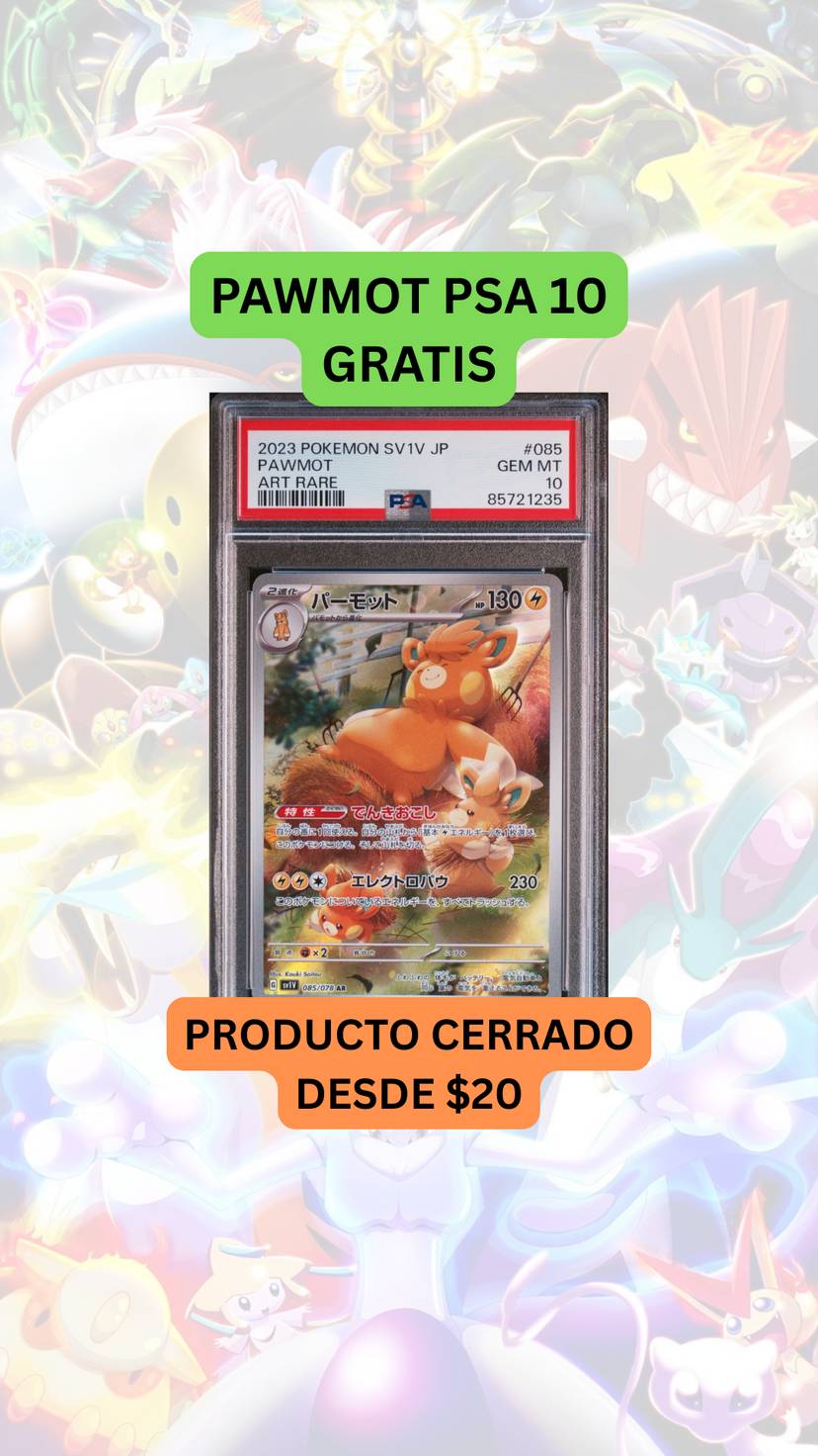 🚨PRODUCTO DESDE 20🚨PAWMOT PSA 10 GRATIS