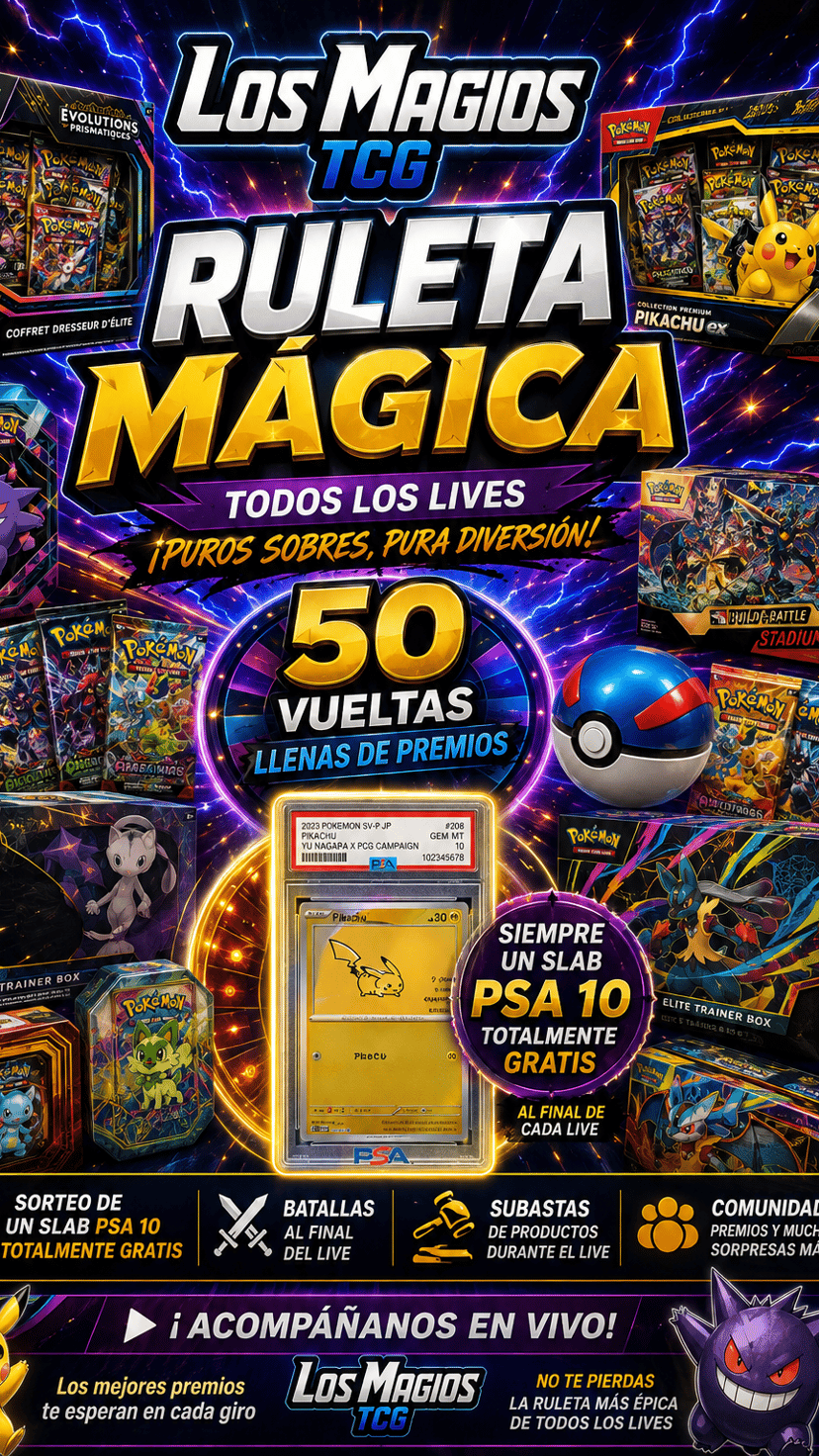 RULETA MÁGICA Y SLAP PSA 10 GRATIS🔥🔥