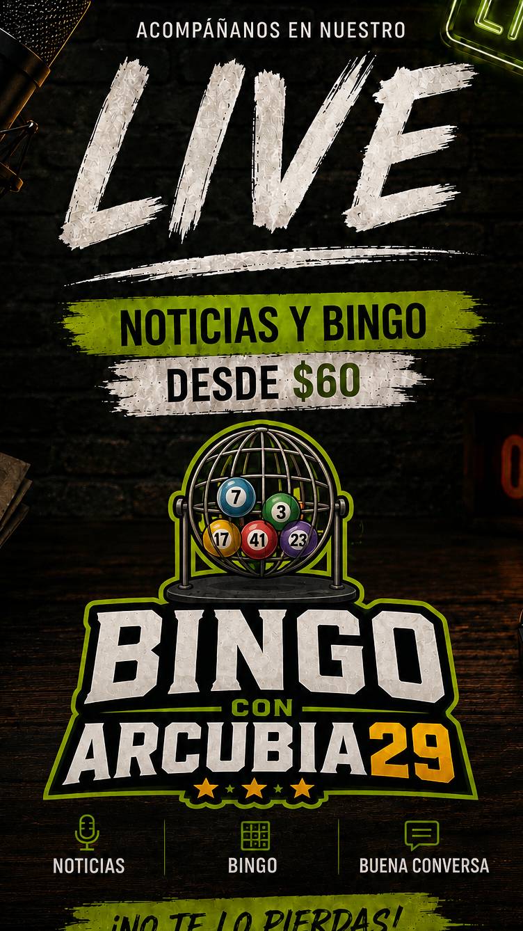 Buenos días Arcu-Bingo en $25/$100 las tarjetas 