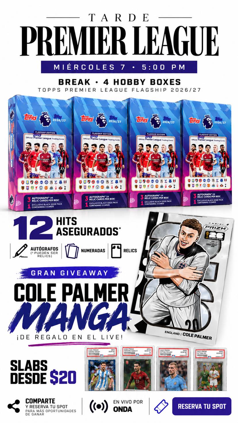 Tarde Premier League Break 4 Hobby + SUPER GIVEAWAY Cole Palmer MANGA 🔥🔥