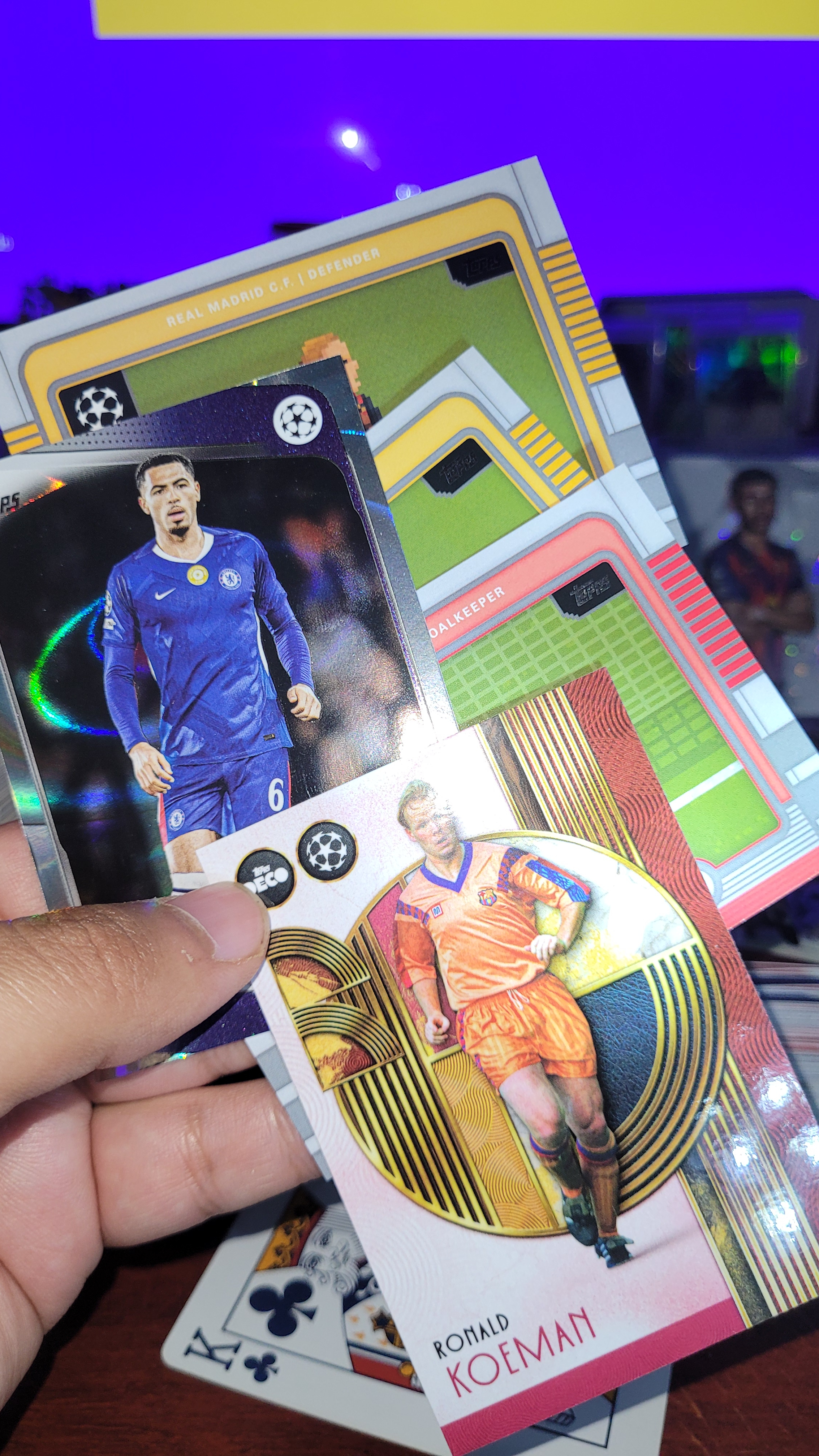 Lote de tarjetas de fútbol