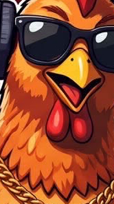 Ilustración Pollo con Gafas