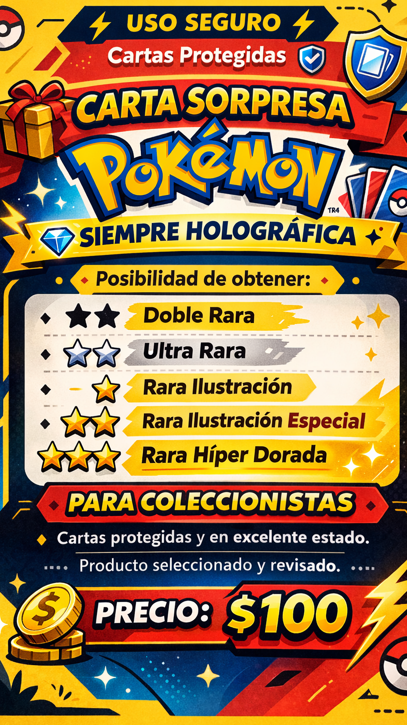 Sobre sorpresa con valor de $100