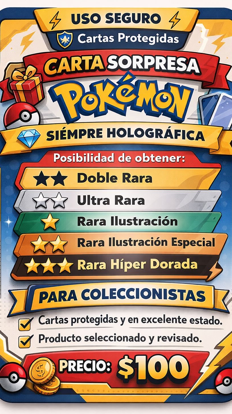 Sobre sorpresa - puede ser una carta de valor $2000
