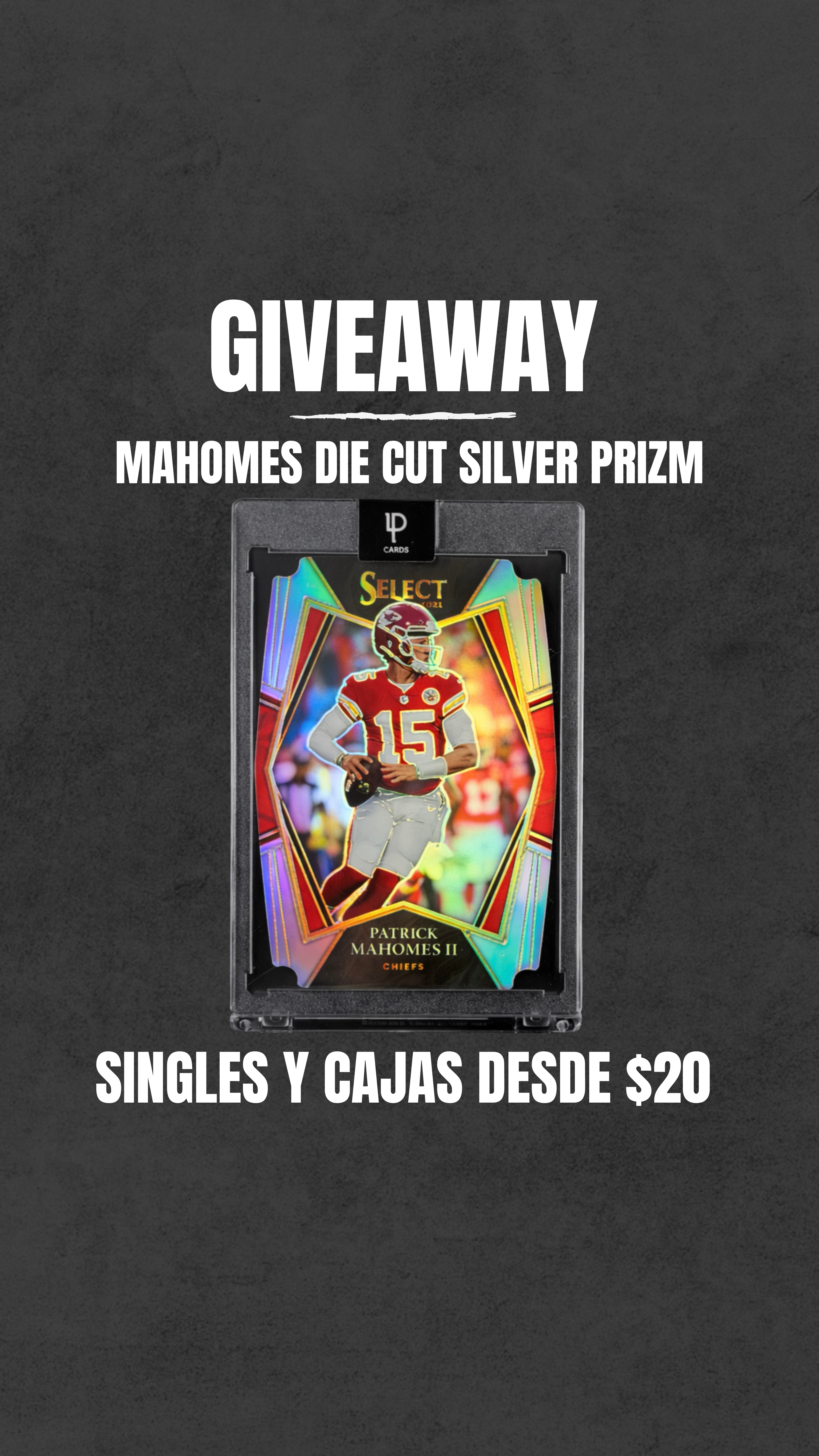Mahomes Die Cut Silver Prizm