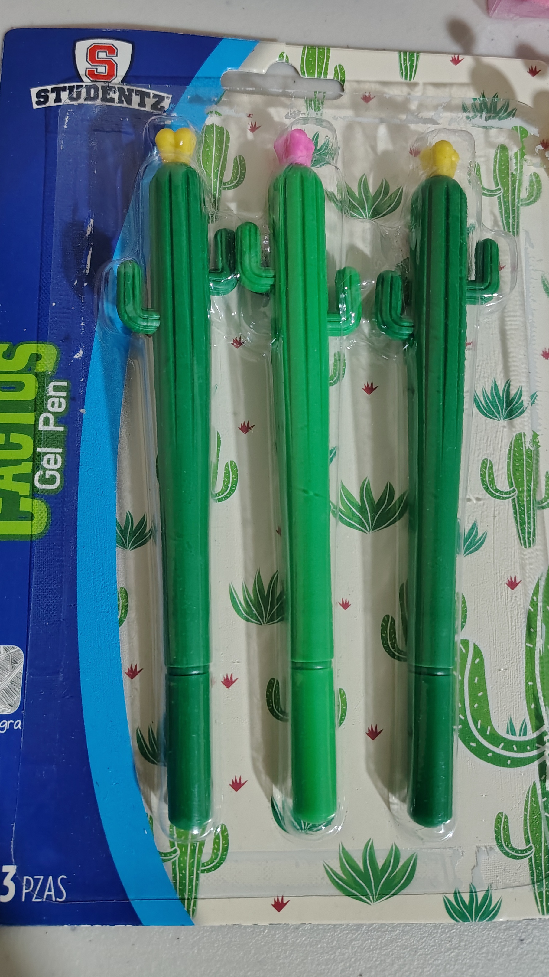 Pluma de Gel Cactus Kawaii