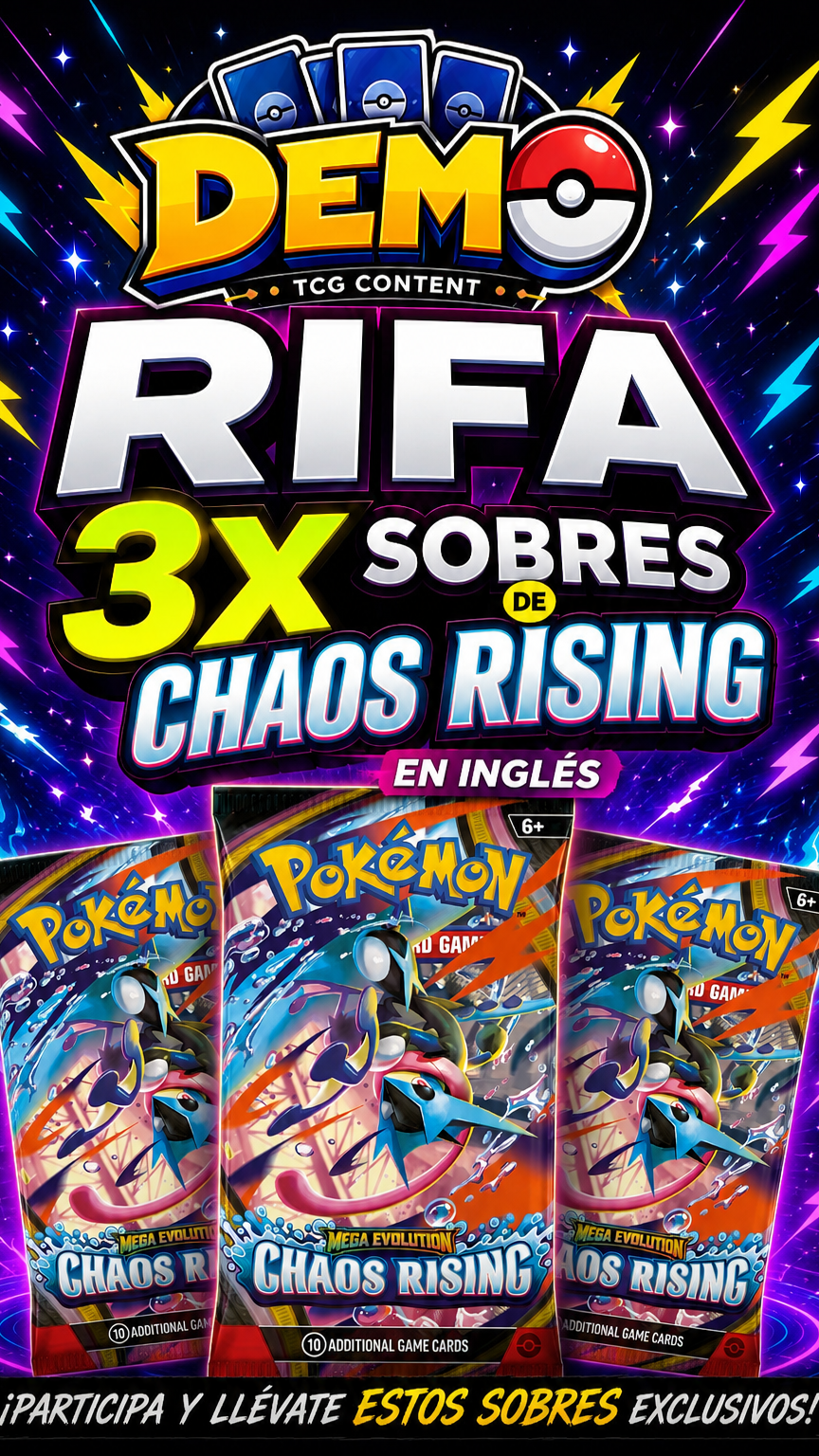 3x sobres Chaos Rising GRATIS