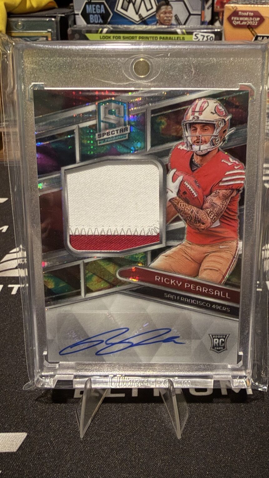 RICKY PESRSAL PATCH AUTO ROOKIE CARD SPECTRA