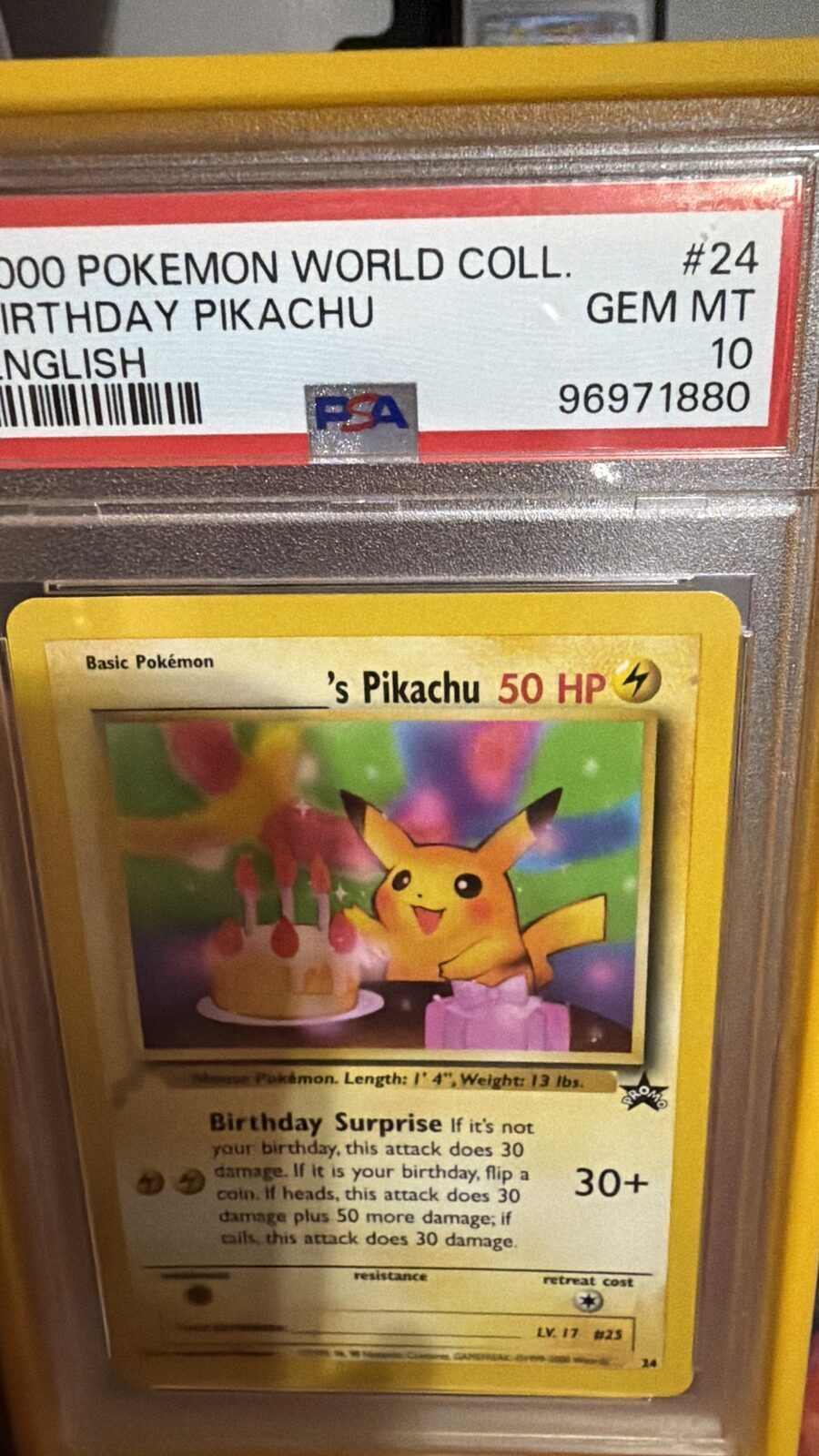 birthday pikachu psa 10