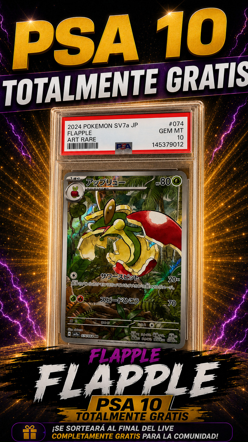 FLAPPLE PSA 10 TOTALMENTE GRATIS🔥🔥