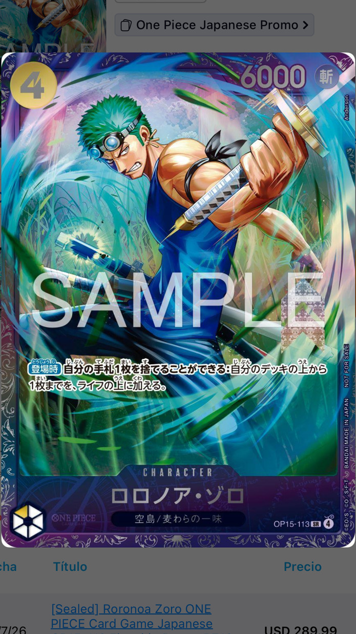 carta de zoro