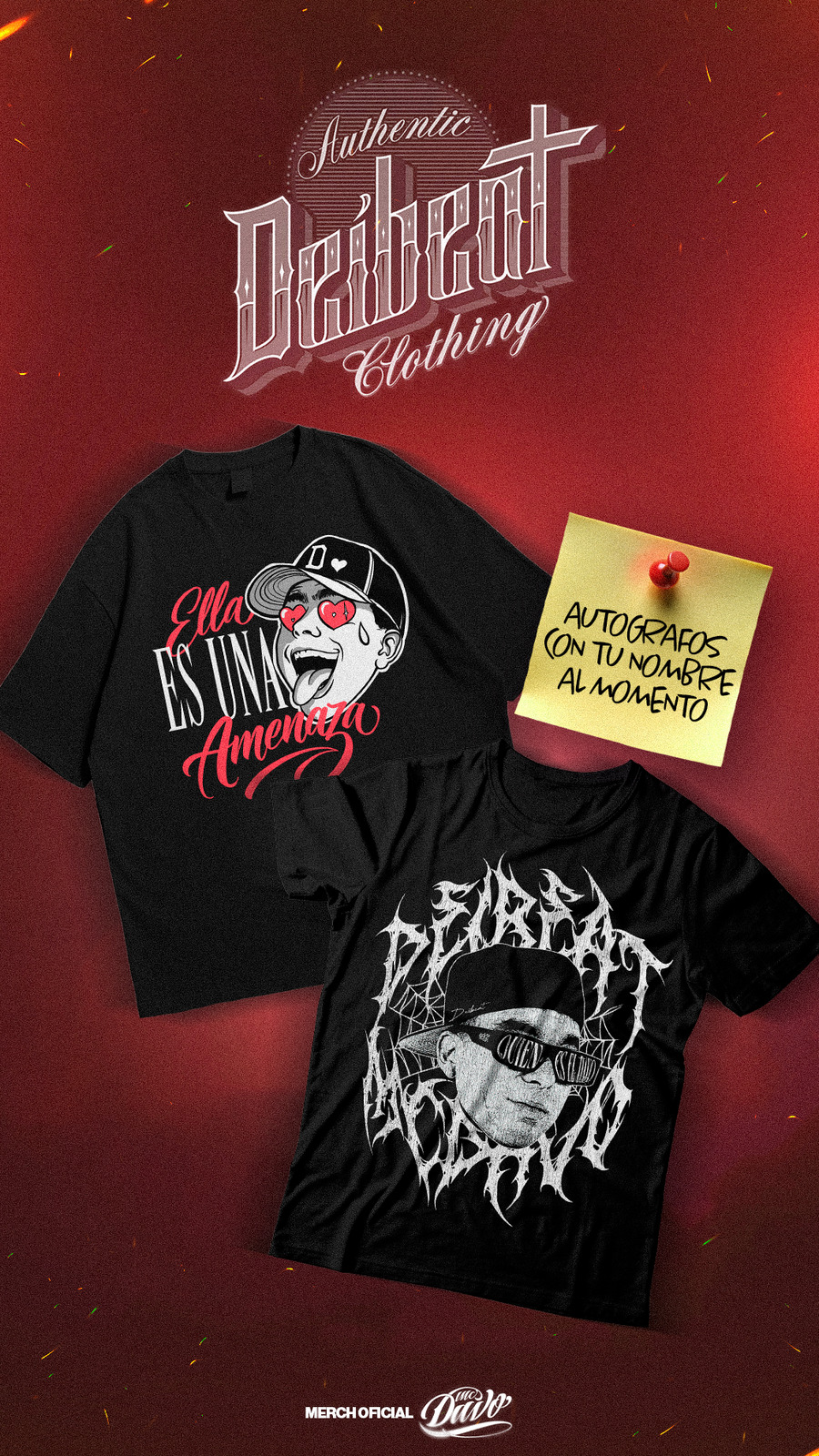playera autografiada por mc davo