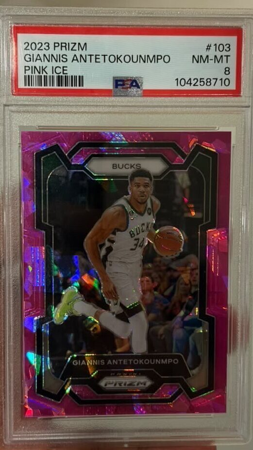 GIANNIS ANTETOKOUNMPO PINK ICE PSA 8