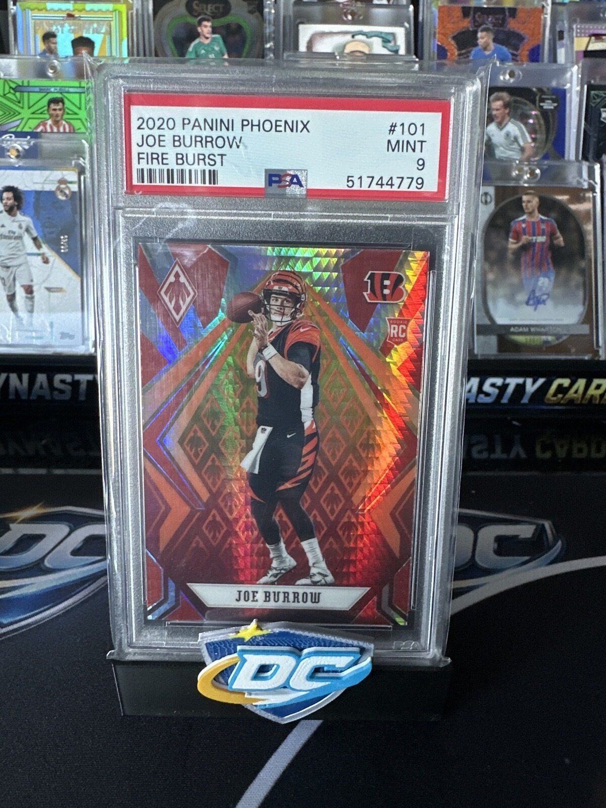 JOE BURROW RC FIRE BURST PSA 9