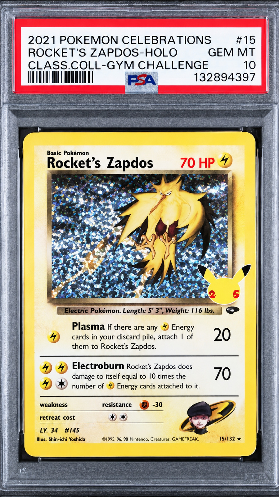 Carta Pokémon Zapdos PSA 10